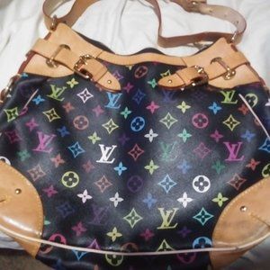 Louis Vuitton Takashi Murakami Multicolore Greta Monogram Monogramme Leather Bag